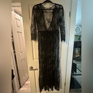 Black Lace maxi dress